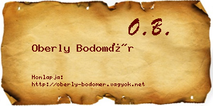 Oberly Bodomér névjegykártya